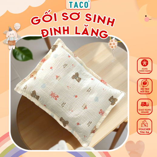Gối Xô Muslin Ruột Đinh Lăng Cho Bé Sơ Sinh - Chống Giật Mình, Thấm Mồ Hôi, Ngủ Ngon Cả Ngày Dài