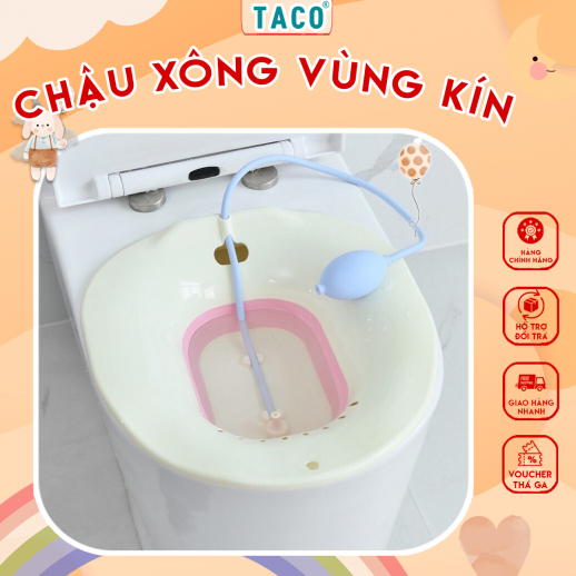 Chậu Xông Vùng Kín Gấp Gọn - Hỗ Trợ Phục Hồi Sau Sinh | Tiện Lợi, Vệ Sinh, An Toàn Cho Mẹ Bỉm Sữa